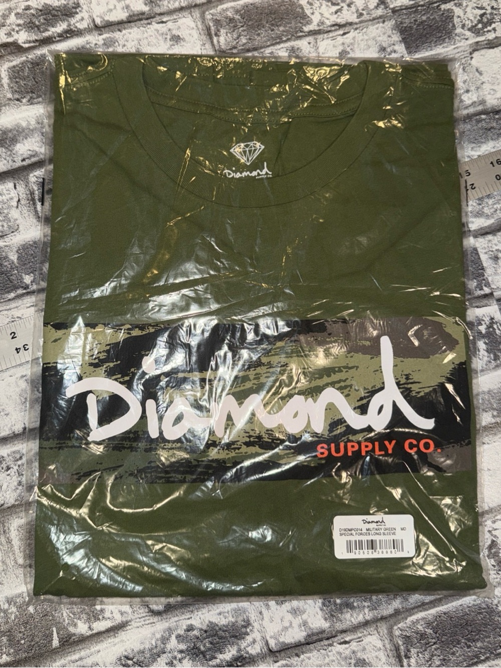 Diamond Supply Co. Special Forces Long Sleeve Military Green T-Shirt Medium